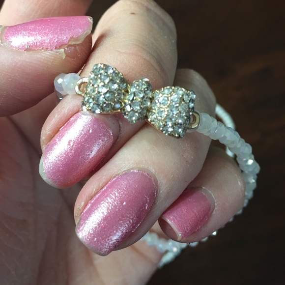 18K Plated White Bracelet Stack with 3 Earrings - Picture 5 of 5